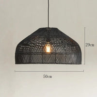 suspension rotin noir 50 x 29