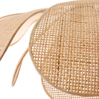 Lustre en rotin tressé pétales — Suspension florale lumière tamisée