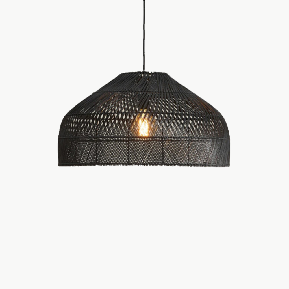 Suspension en Rotin Noir